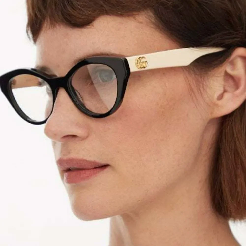 NEW Gucci  GG0959O 002 Black White Cat Eye Women Eyeglasses